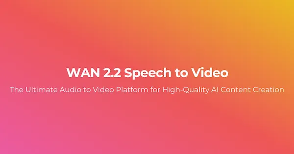 WAN 2.2 Speech to Video: The Ultimate Audio to Video Platform for High-Quality AI Content Creation image